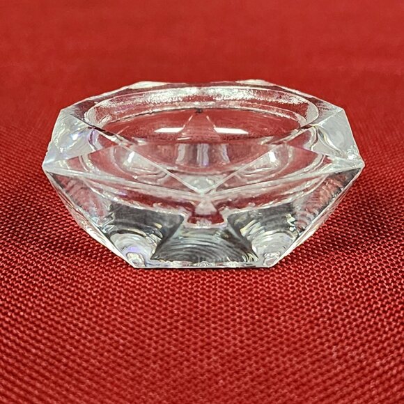 Vintage Set of 5 Open Salt Glass Cellar Clear Czechoslovakia - Picture 5 of 10